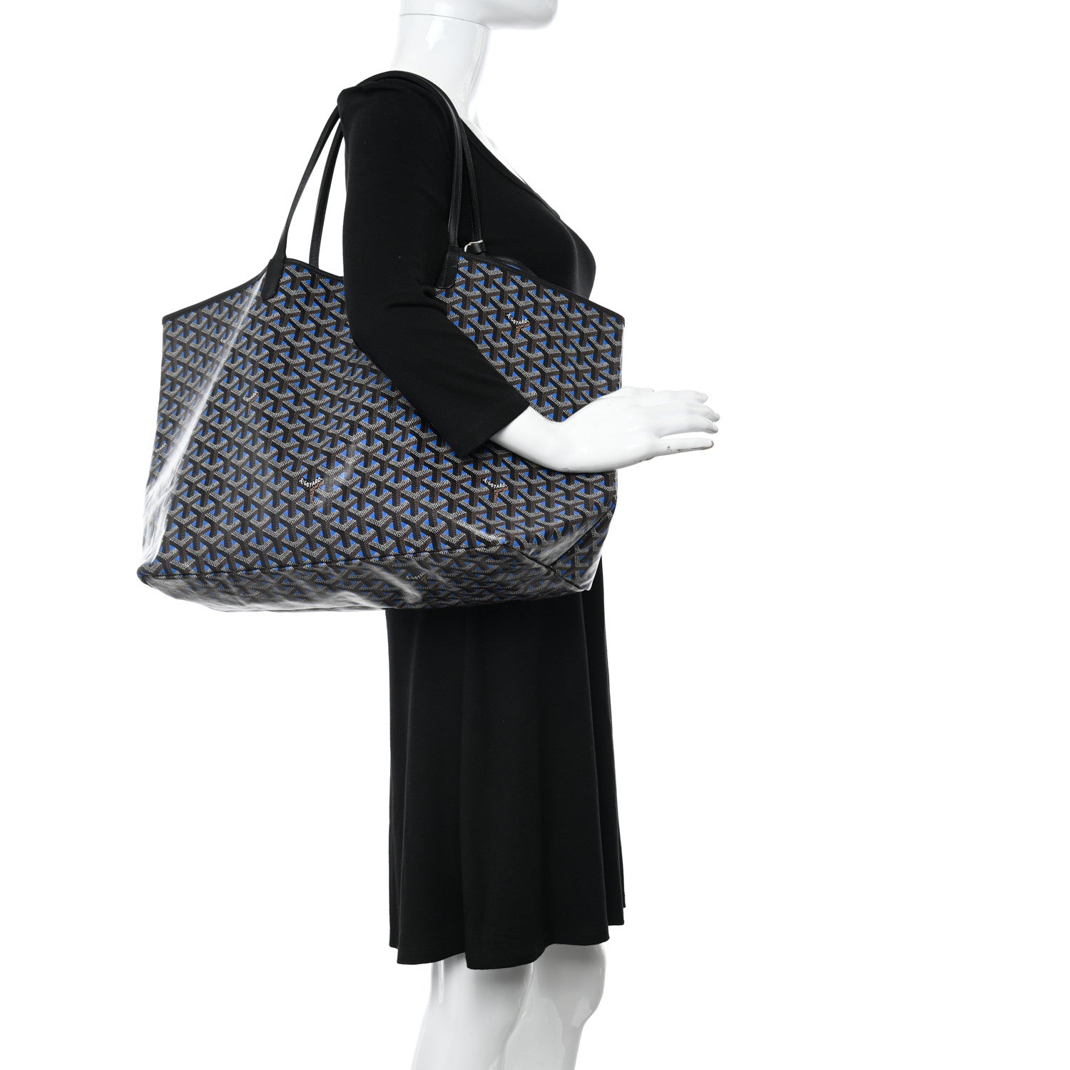 Goyard Goyardine Saint Louis Claire Voie GM Black Sky Blue 2 of 12