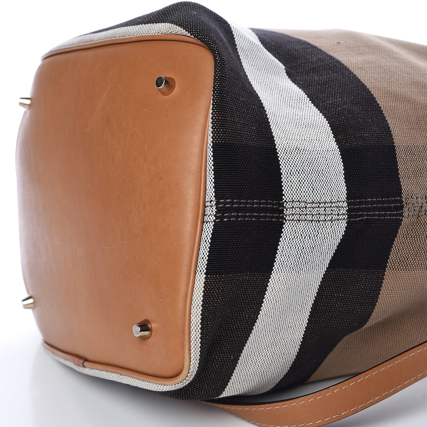 Canvas Mega Check Medium Ashby Hobo Saddle Brown