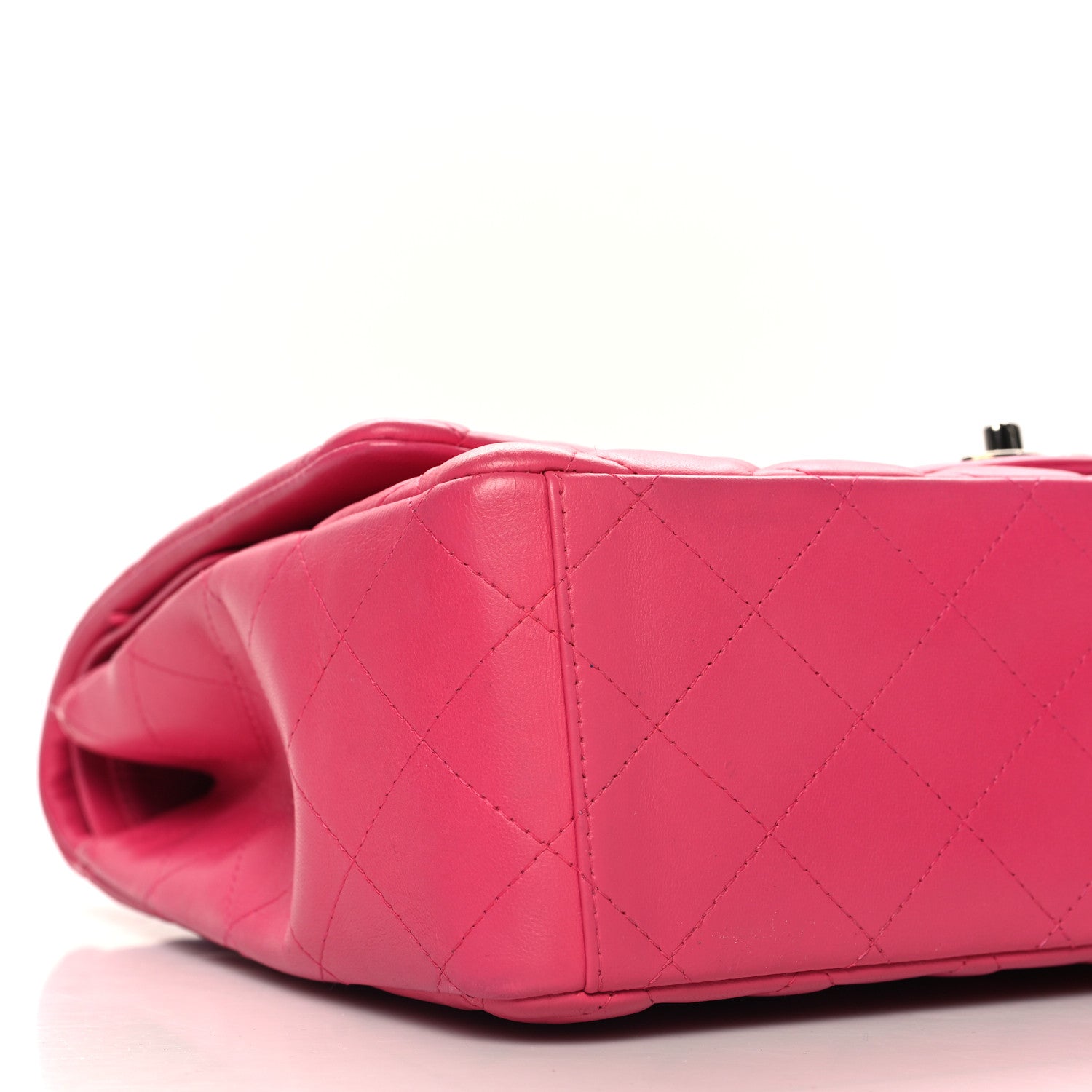 Chanel Lambskin Quilted Maxi Double Flap Fuchsia 9 of 10