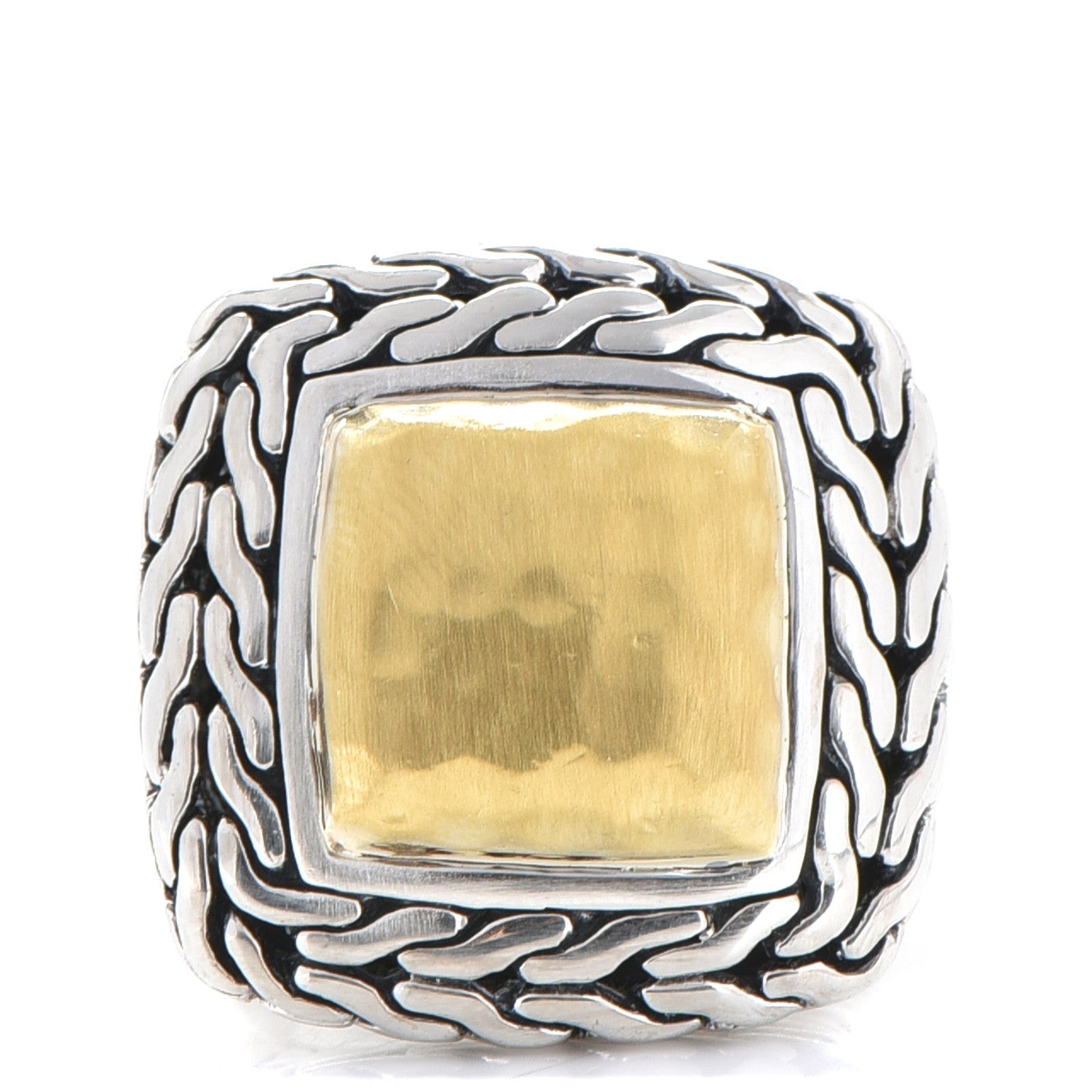 John Hardy Sterling Silver 22K Yellow Gold Palu Ring 54 7 1 of 6