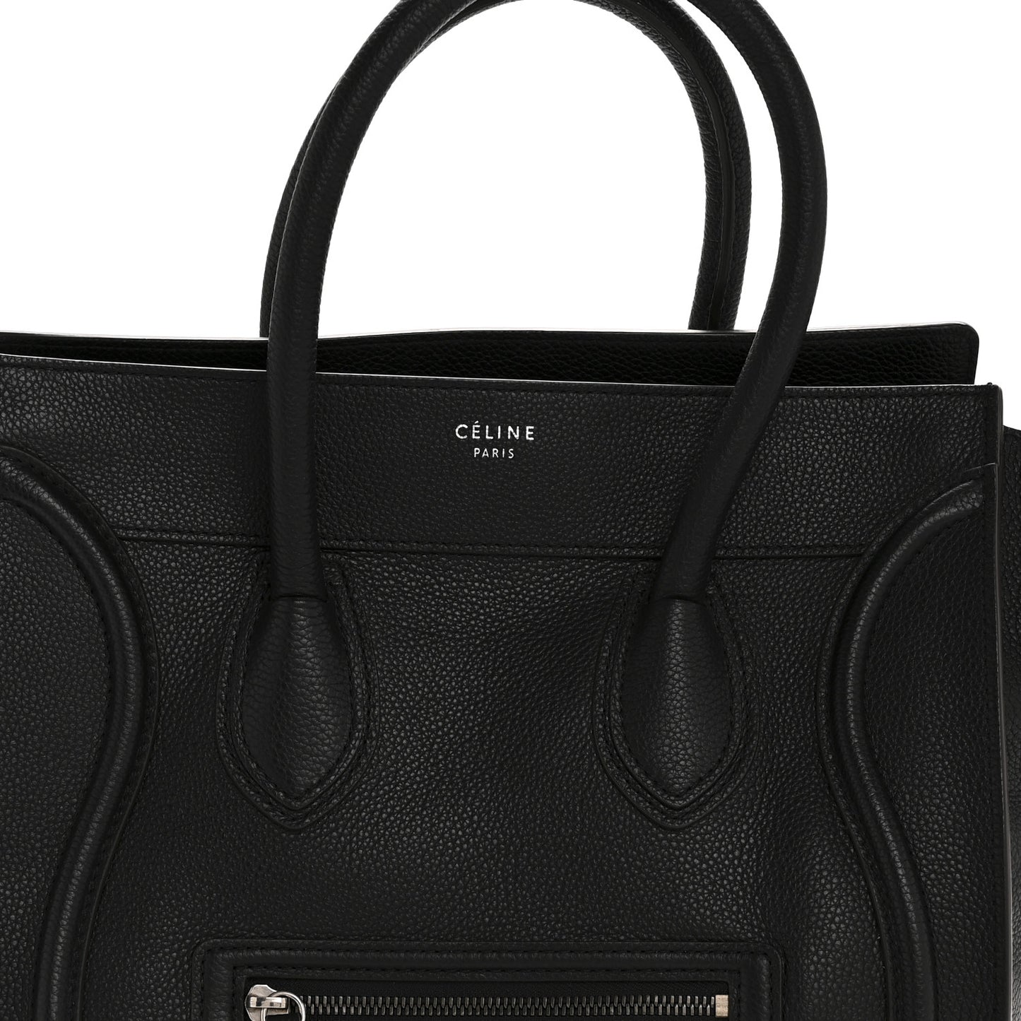 Drummed Calfskin Mini Luggage Black