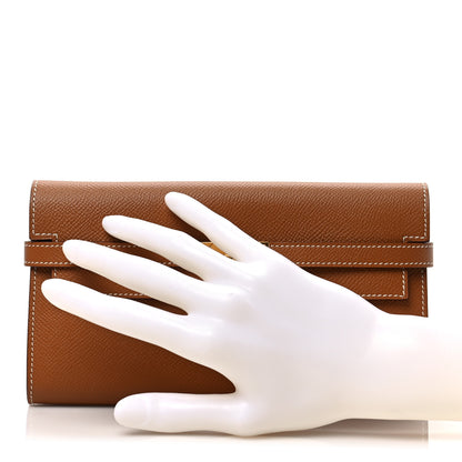 Hermes Epsom Kelly Longue Wallet Gold 2 of 6