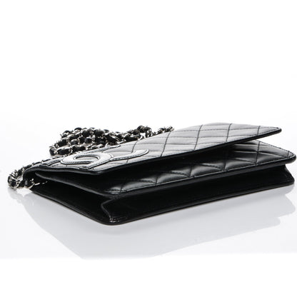 Chanel Calfskin Quilted Cambon Wallet On Chain WOC Black 4 of 8
