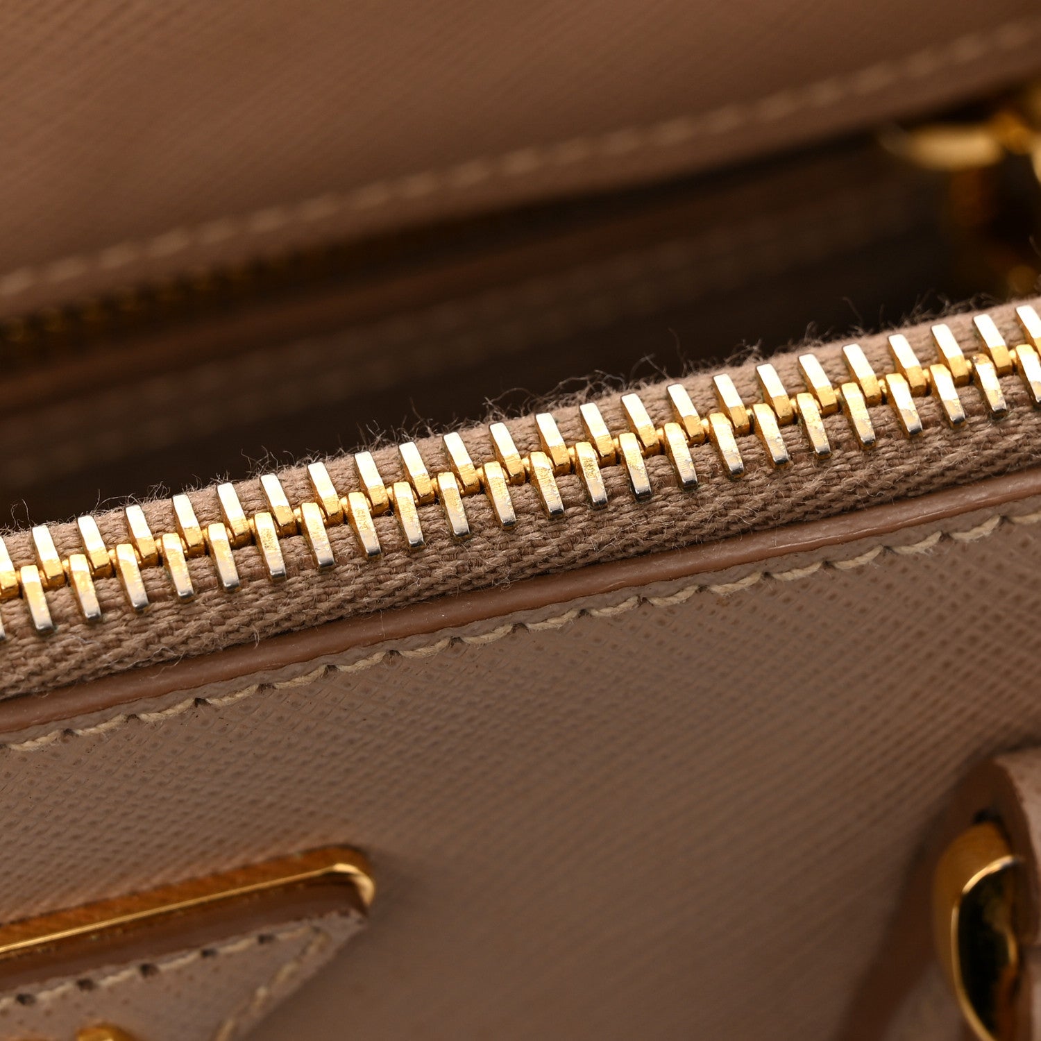 Prada Saffiano Small Galleria Double Zip Tote Cammeo 10 of 11