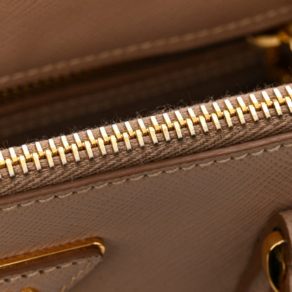 Prada Saffiano Small Galleria Double Zip Tote Cammeo 10 of 11
