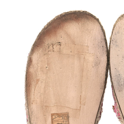 Chanel Lambskin Quilted CC Espadrille Slip On Sandals 39 Pink 9 of 10