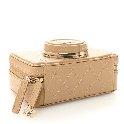Chanel Lambskin Quilted Coco Click Bag Dark Beige 4 of 11