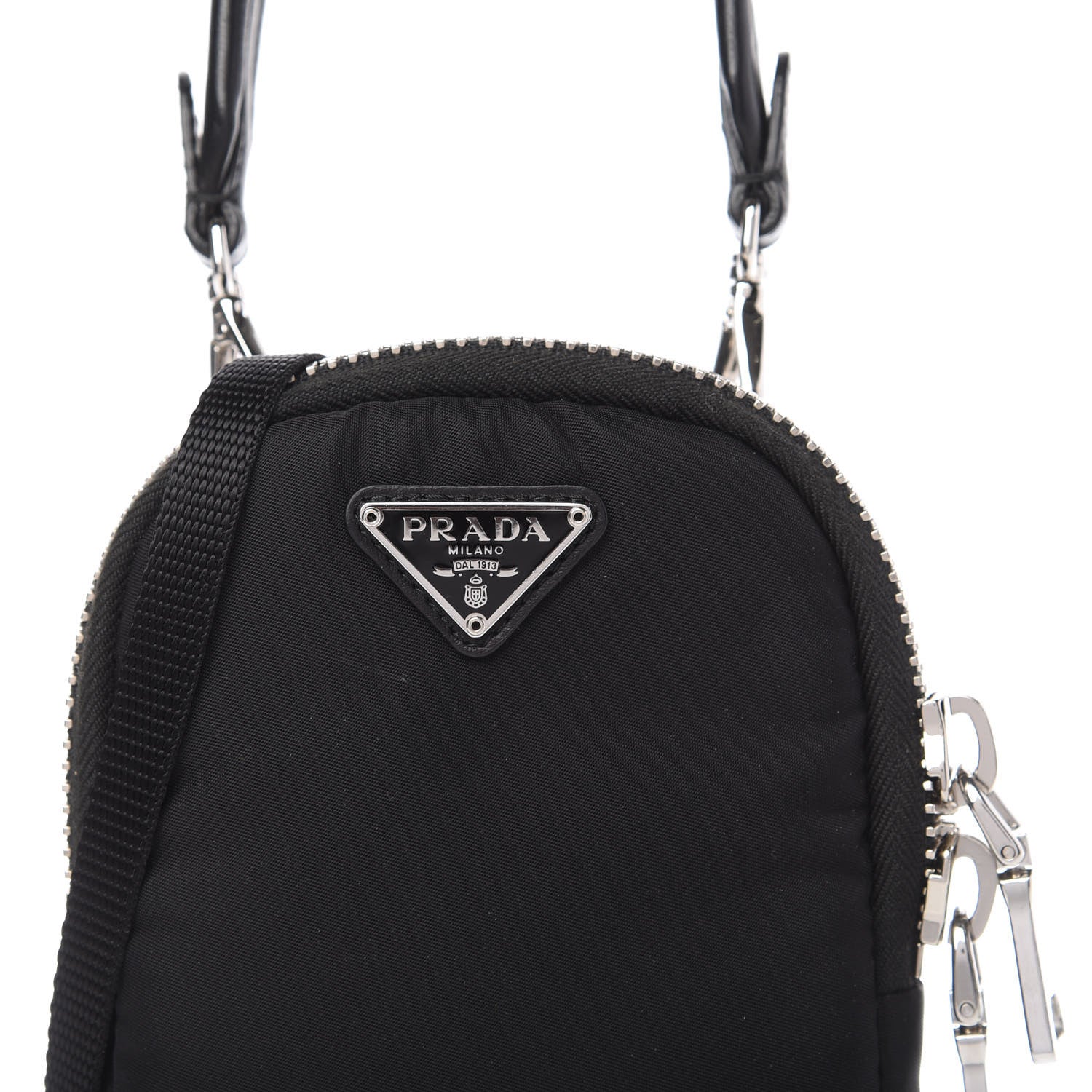 Prada Tessuto Nylon Pocket Mini Bag Black 10 of 10