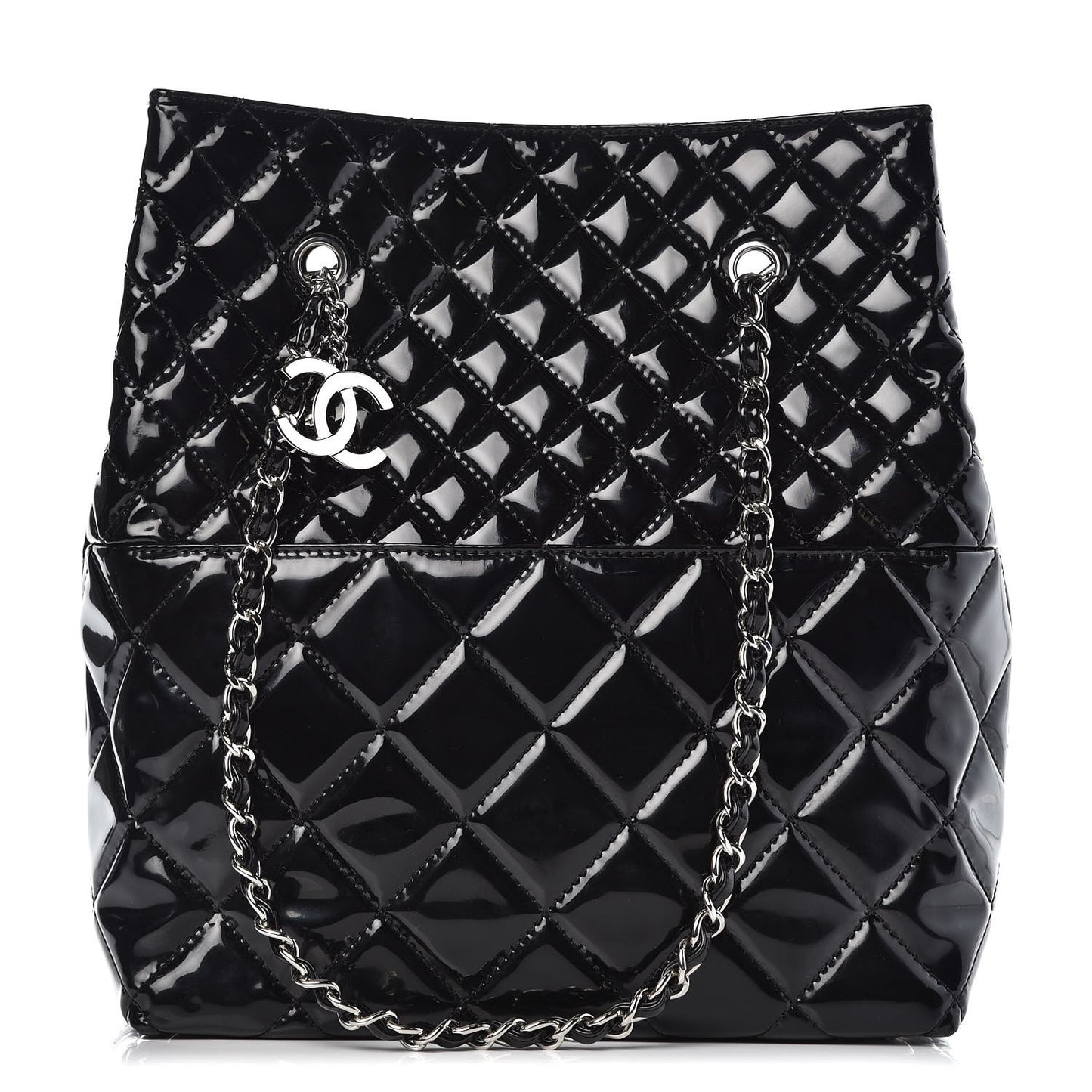 Vinyl Quilted In The Business North South Tote Black