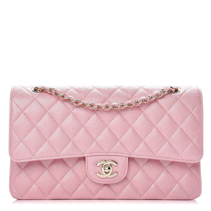Chanel Iridescent Caviar Quilted Medium Double Flap Rose Pink 1 of 10