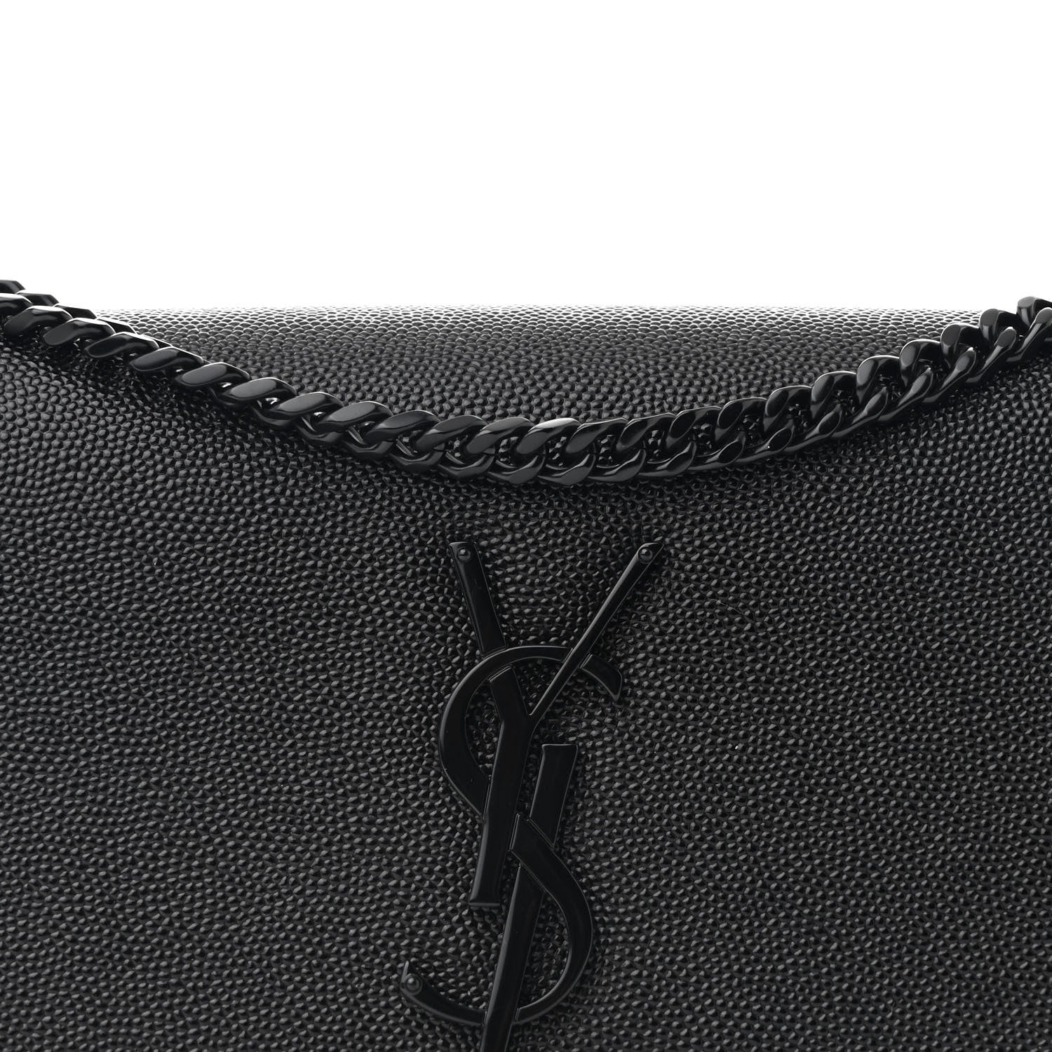 Saint Laurent Grain De Poudre Small Monogram Monochrome Kate Satchel Black 8 of 11
