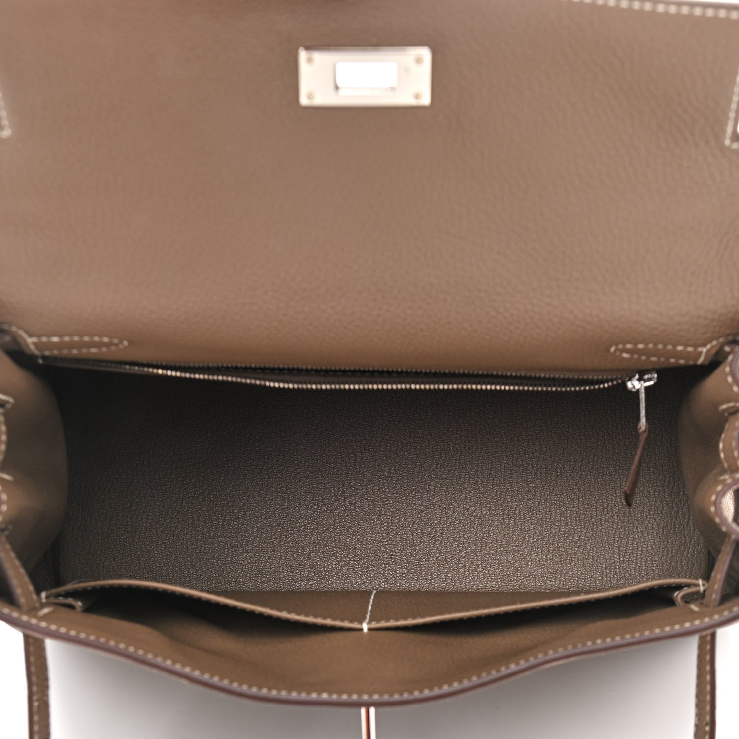 Hermes Togo Kelly Retourne 28 Etoupe 5 of 10