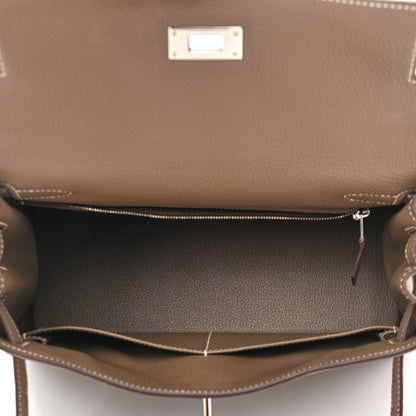 Hermes Togo Kelly Retourne 28 Etoupe 5 of 10