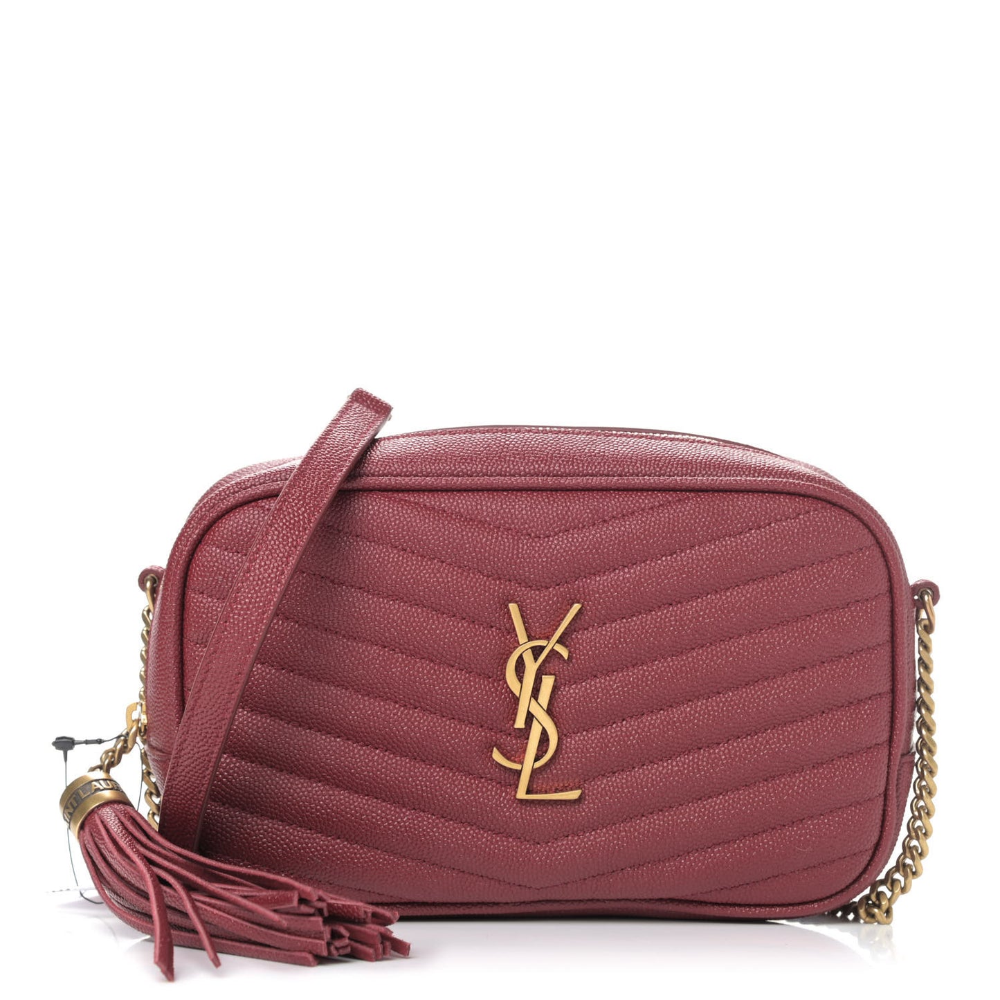 Grain De Poudre Matelasse Monogram Mini Lou Camera Bag Opyum Red