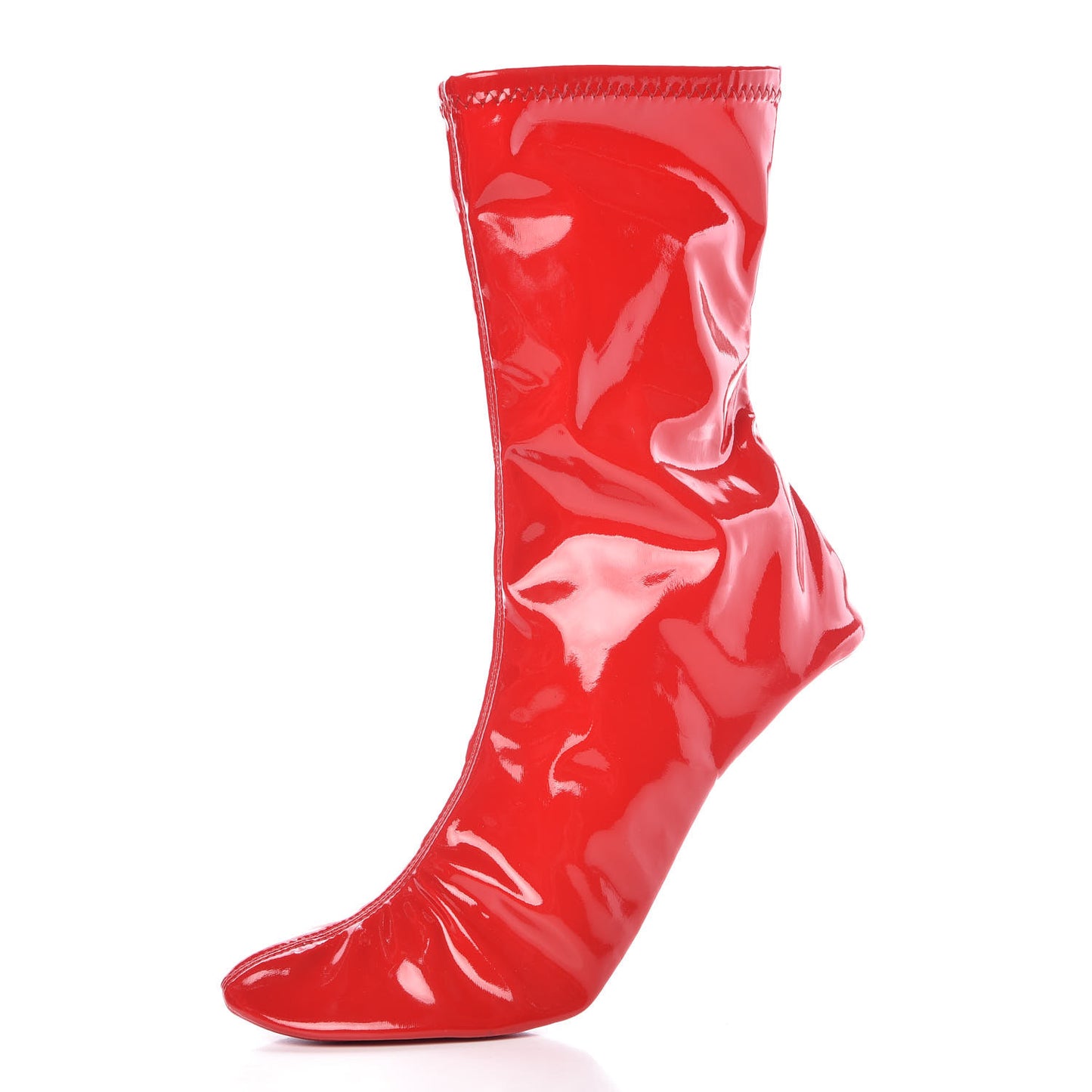 Patent Strappy Removable Sock Sandals 40.5 Skin Hibiscus Red Black
