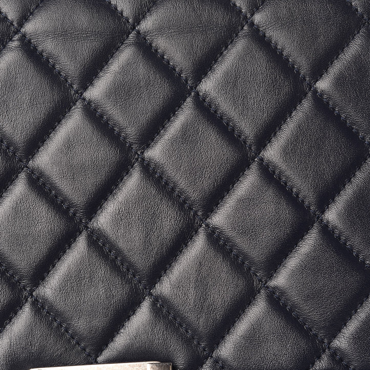 Lambskin Quilted New Medium Boy Flap Navy