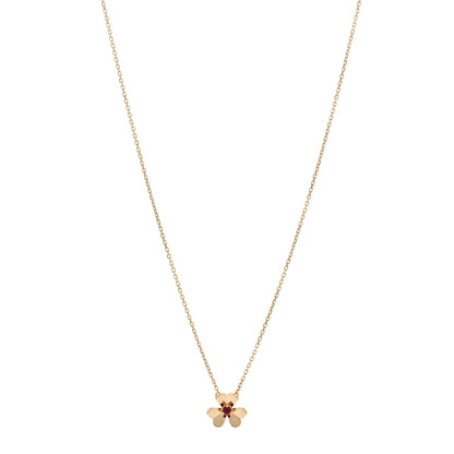 Van Cleef & Arpels 18K Yellow Gold Ruby Mini Frivole Pendant Necklace 1 of 6
