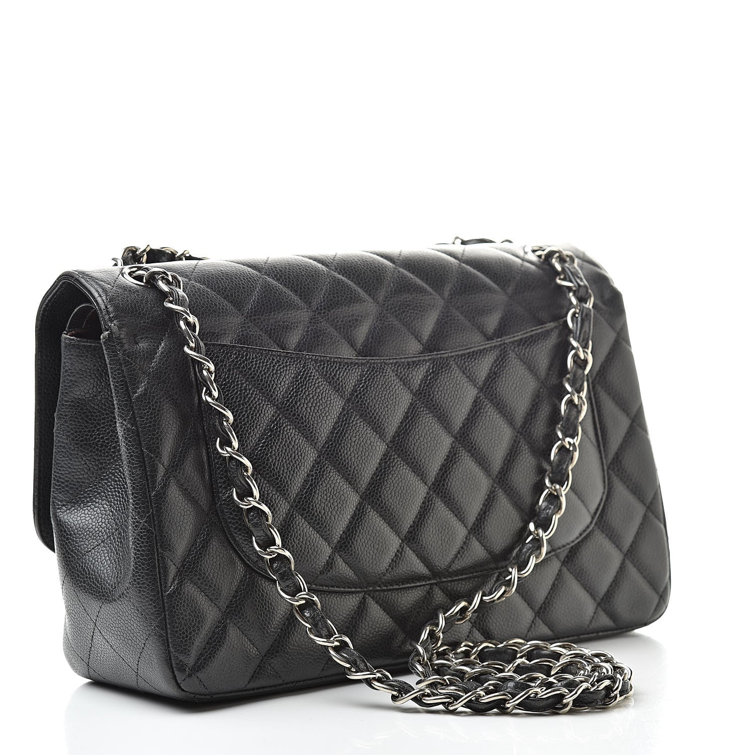 Chanel Caviar Quilted Jumbo Double Flap Black 3 of 17