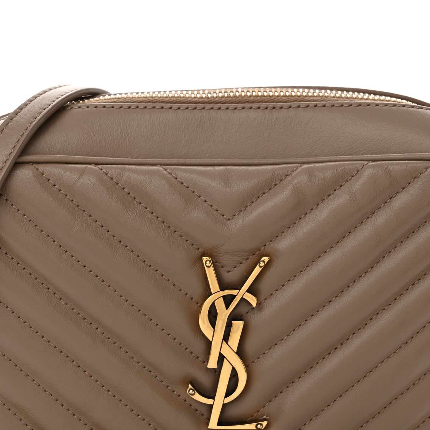 Calfskin Matelasse Monogram Lou Camera Bag Taupe