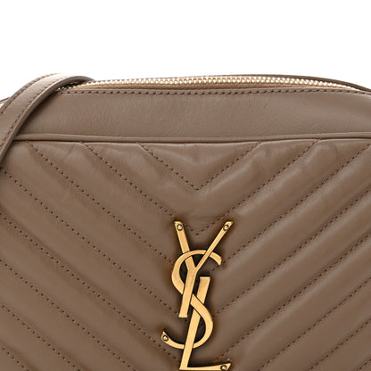 Saint Laurent Calfskin Matelasse Monogram Lou Camera Bag Taupe 8 of 10