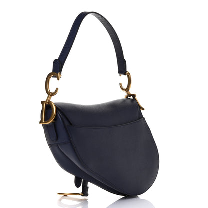 Christian Dior Grained Calfskin Saddle Bag Navy 2 of 4