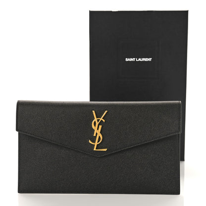 Saint Laurent Grain De Poudre Uptown Pouch Black 9 of 9