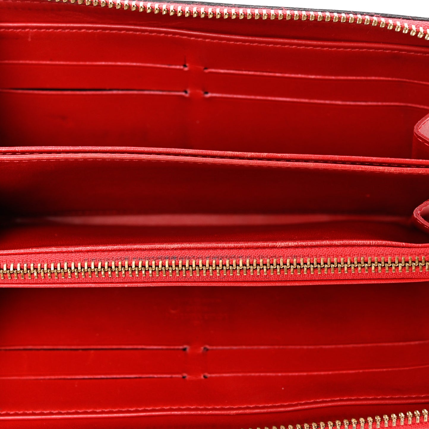 Patent Sweet Monogram Zippy Wallet Pomme D'Amour
