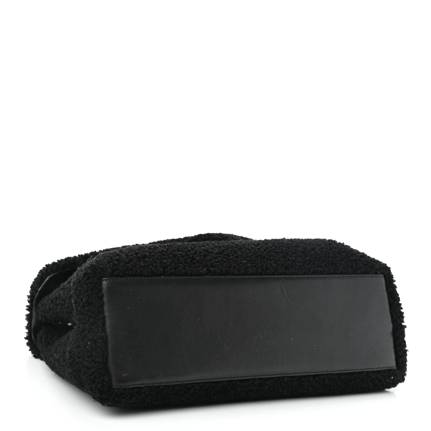 Saint Laurent Shearling Monogram Medium Loulou Shoulder Bag Black 4 of 11