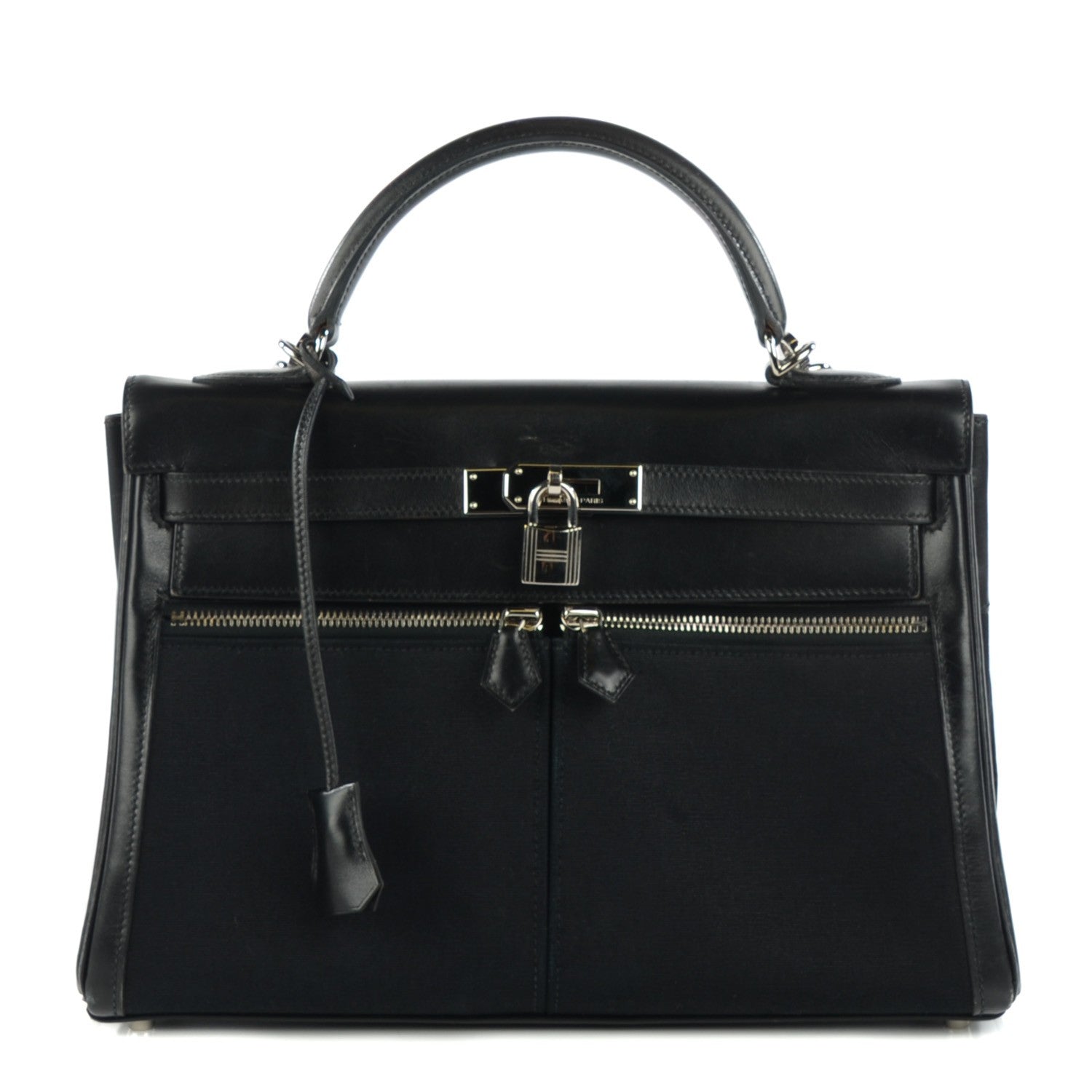 Hermes Box Toile Lakis Kelly 32 Black 1 of 19