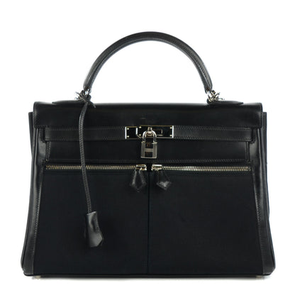 Hermes Box Toile Lakis Kelly 32 Black 1 of 19