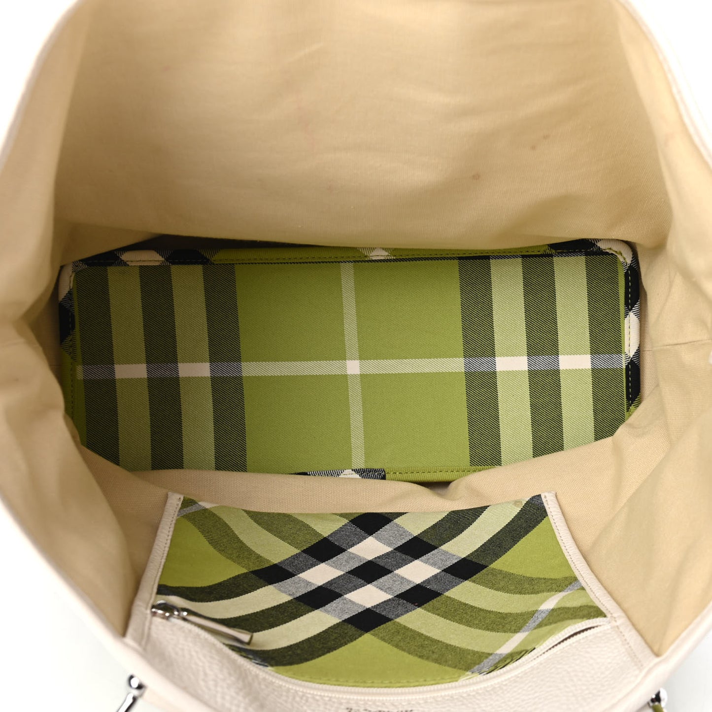 Nova Check Shopper Tote Green
