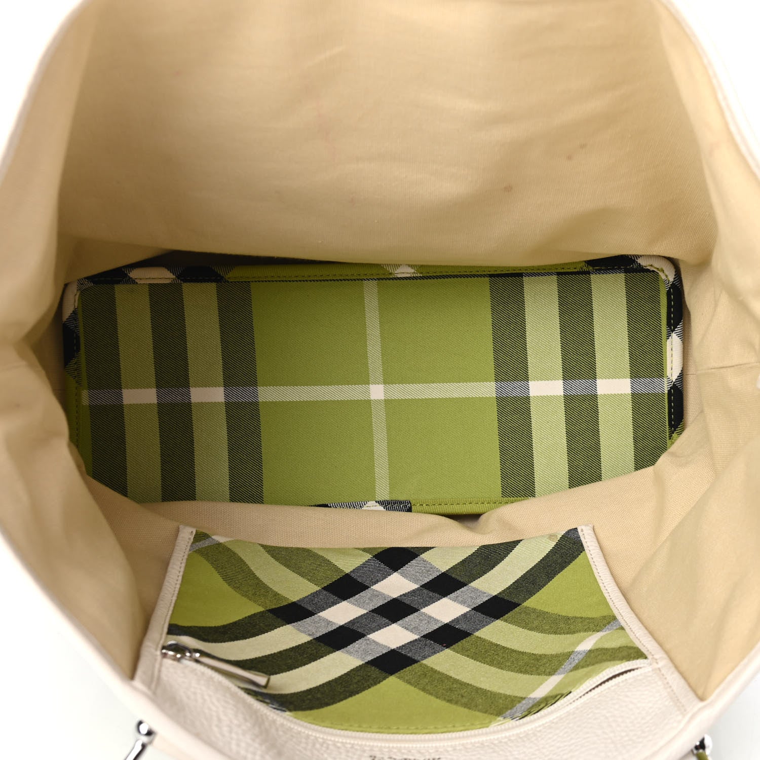 Burberry Nova Check Shopper Tote Green 4 of 4