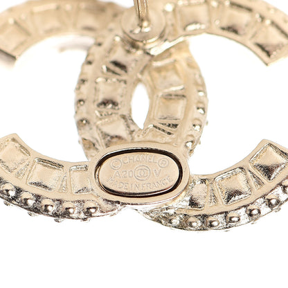 Chanel Crystal CC Earrings Gold 4 of 5