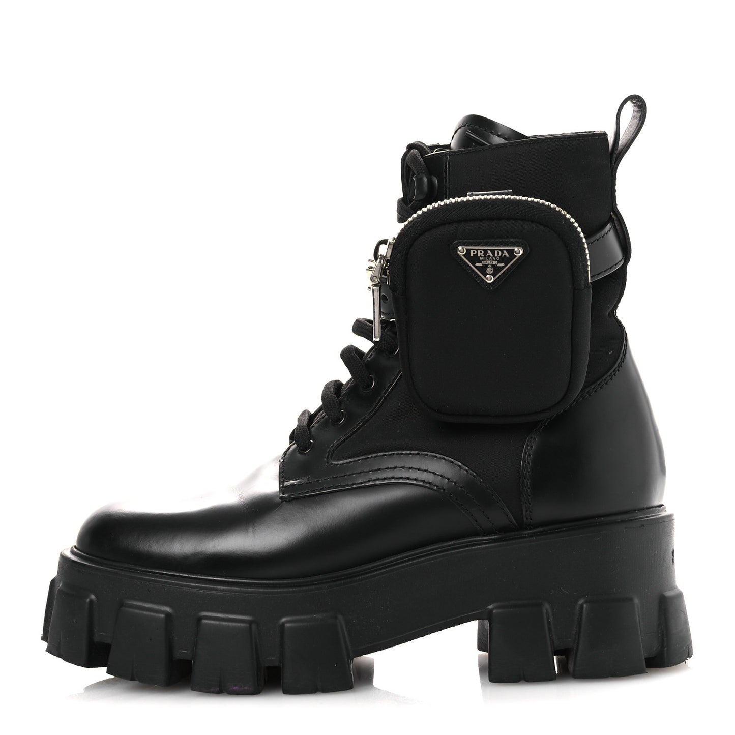 Spazzolato Rois Nylon Metal Triangle Logo Monolith Pouch Pocket 55mm Boots 37 Black