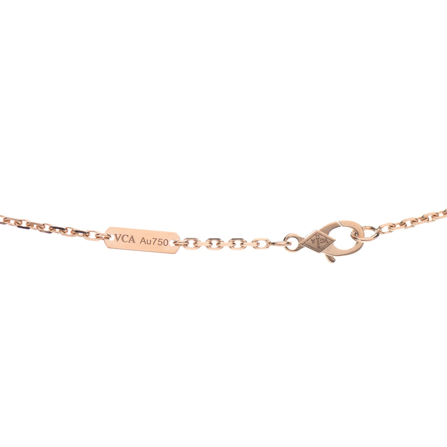 18K Rose Gold Letterwood Magic Alhambra Long Necklace