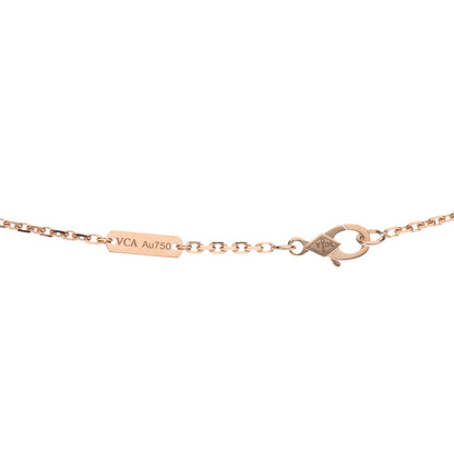 Van Cleef & Arpels 18K Rose Gold Letterwood Magic Alhambra Long Necklace 4 of 5