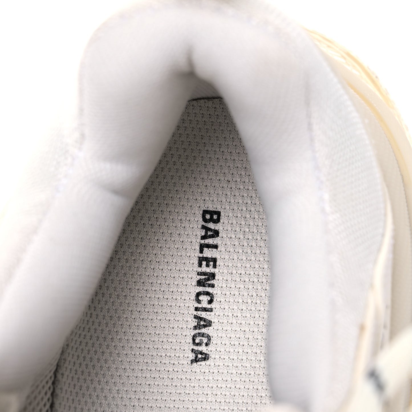 Fabric Mesh Clear Sole Womens Triple S Sneakers 40 White