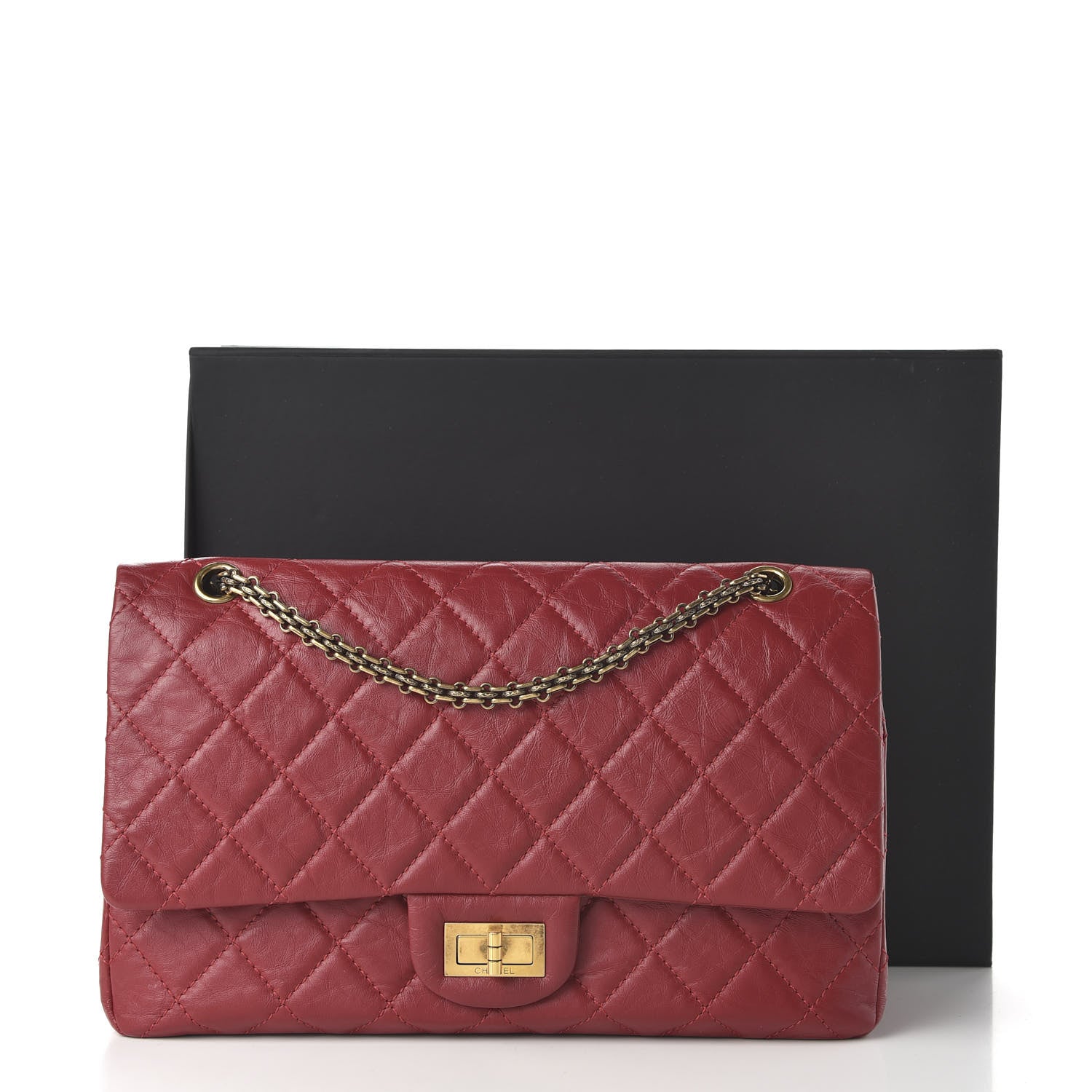 Chanel Aged Calfskin Quilted 2.55 Reissue 227 Flap Red 11 of 11