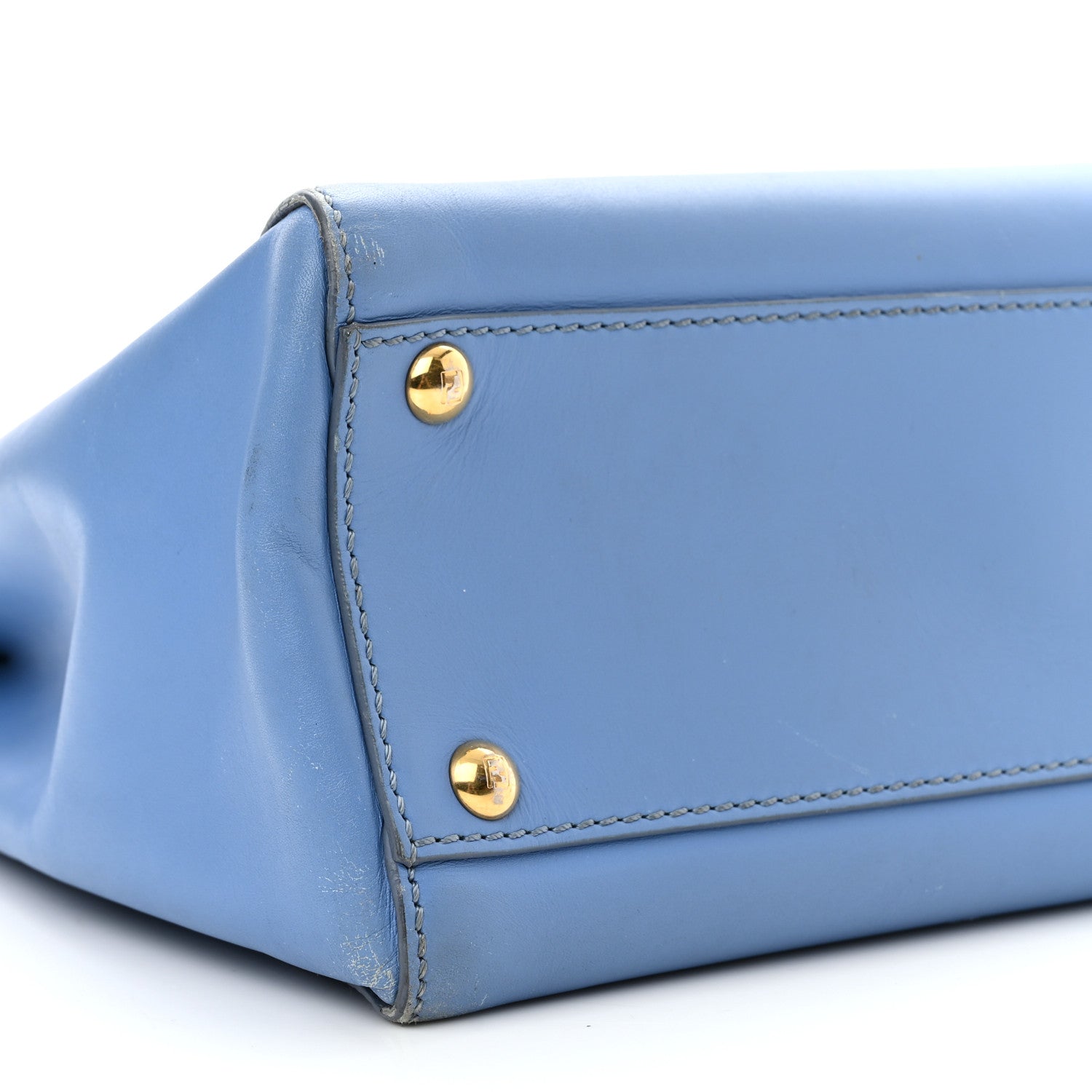 Fendi Vitello Morgan Shiny Nappa Medium Peekaboo Iconic Satchel Maldives Papavero 9 of 15