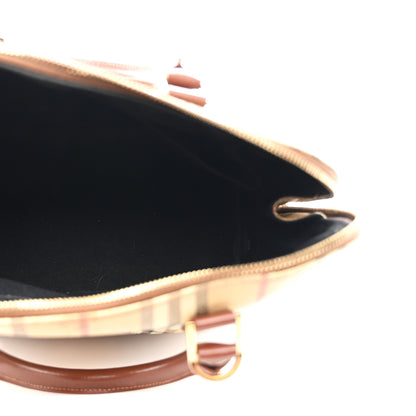 Burberry Haymarket Check Top Handle Crossbody Brown 5 of 13