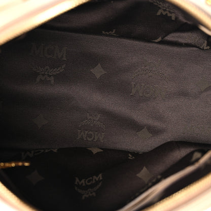 MCM Visetos Boston Bag Beige 5 of 10