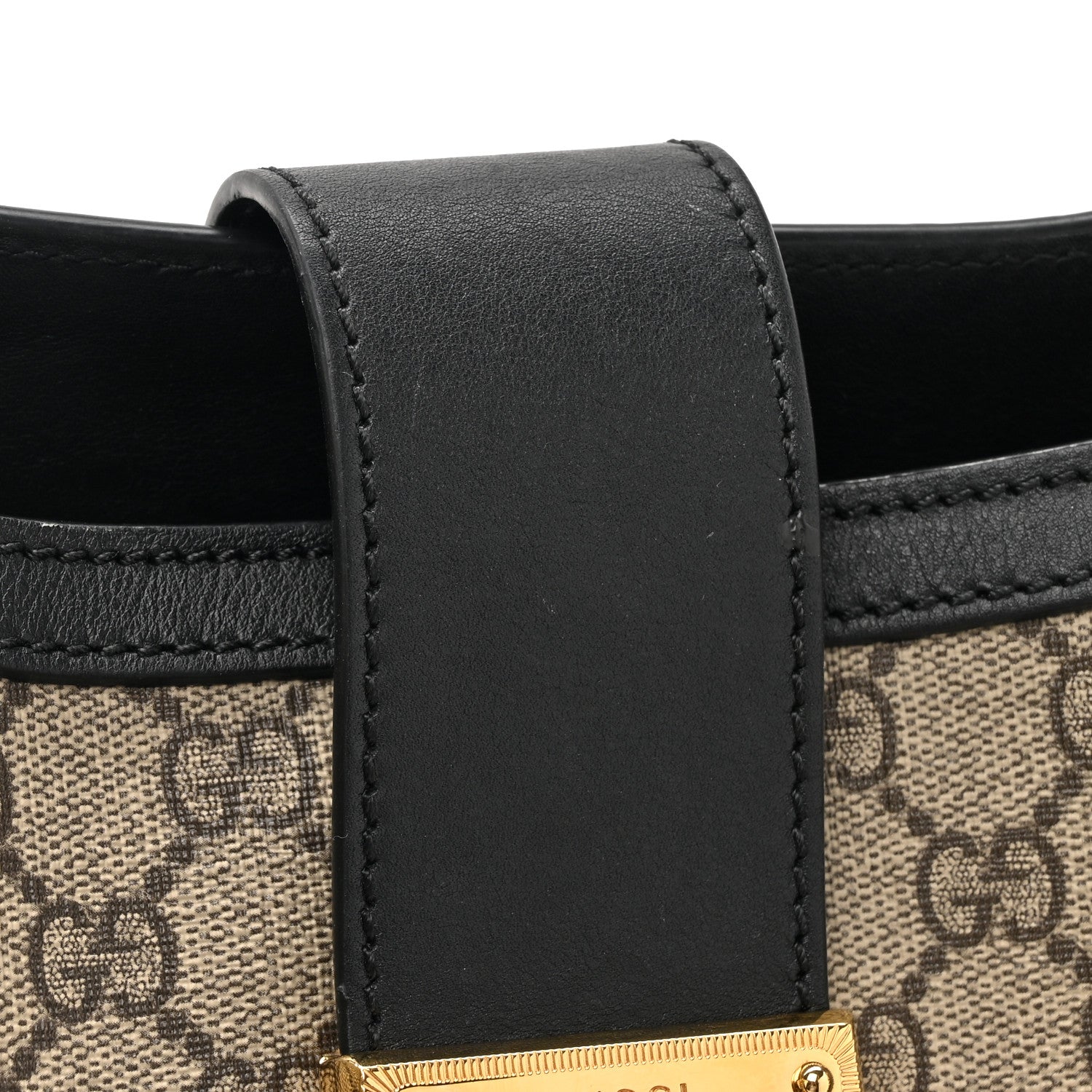 Gucci GG Supreme Monogram Medium Padlock Tote Black 14 of 14