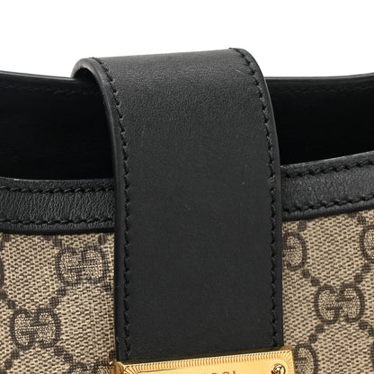 Gucci GG Supreme Monogram Medium Padlock Tote Black 14 of 14