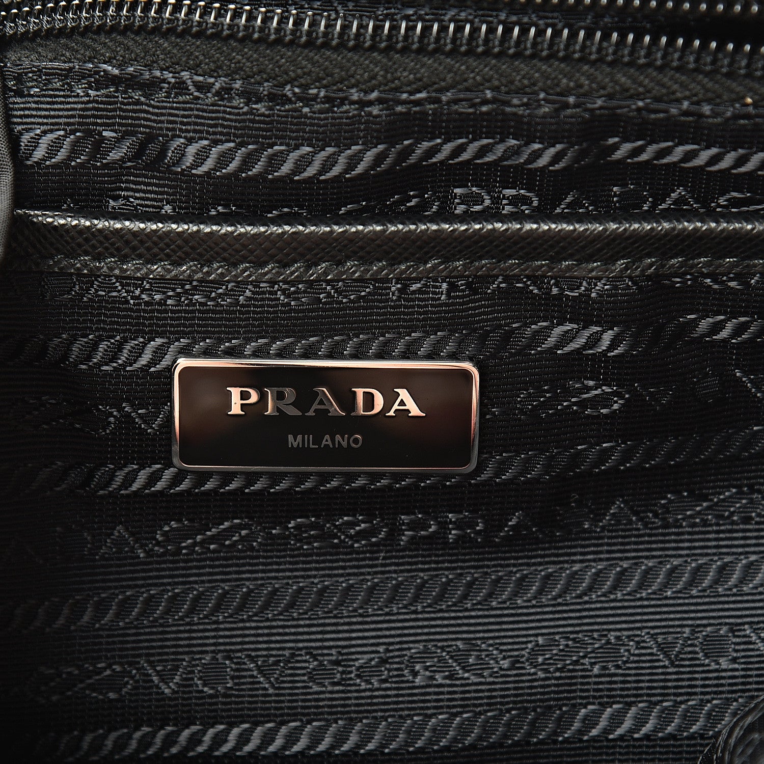 Prada Tessuto Nylon Vela Saffiano Large Backpack Black 5 of 10