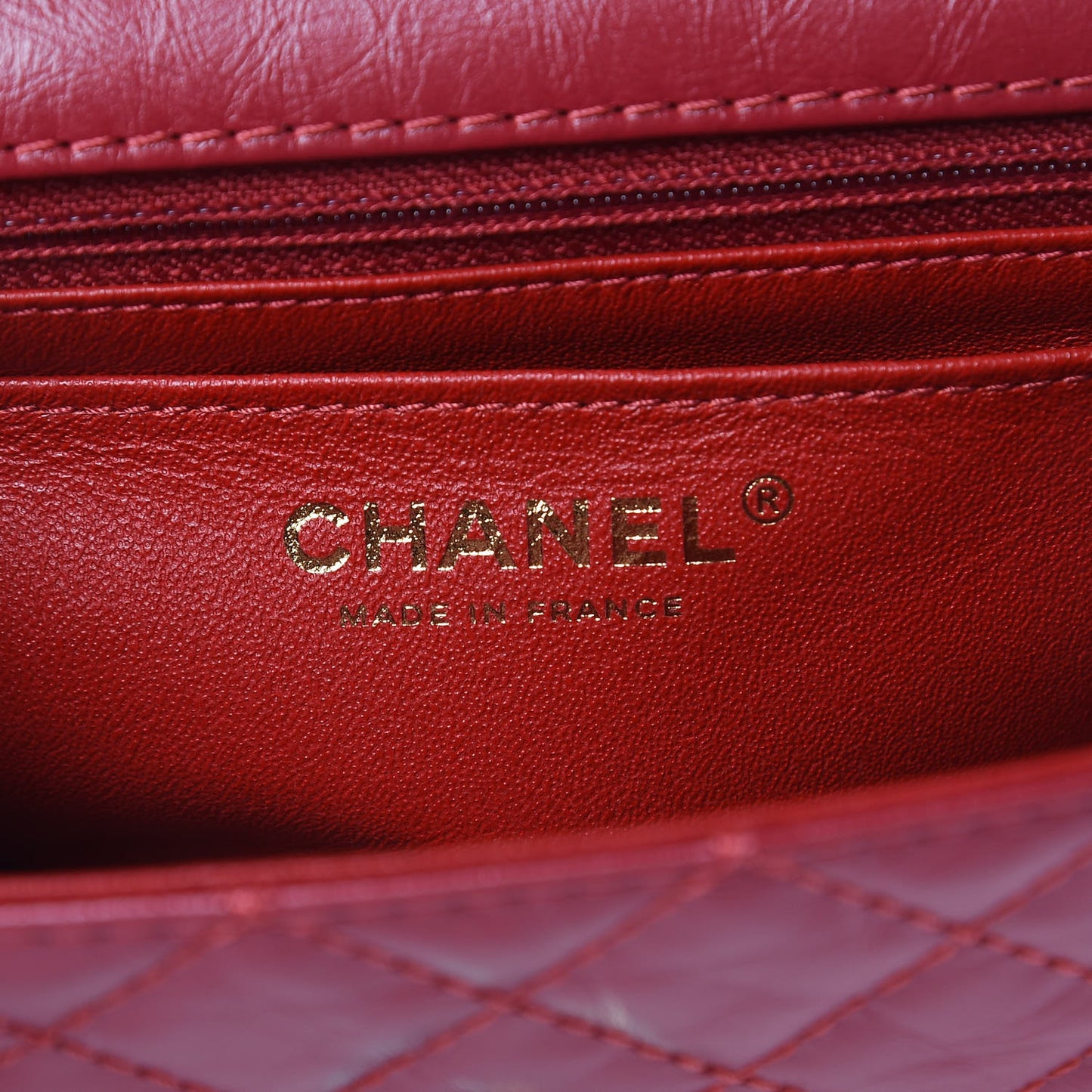 Aged Calfskin Quilted 2.55 Reissue Mini Flap Red