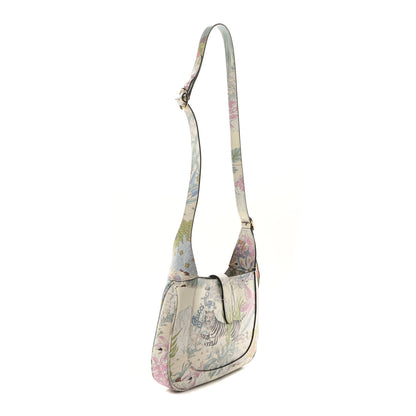 Gucci New Shangai Calfskin Tiger Savanah Small Jackie 1961 Hobo Chalky White Multicolor 3 of 10