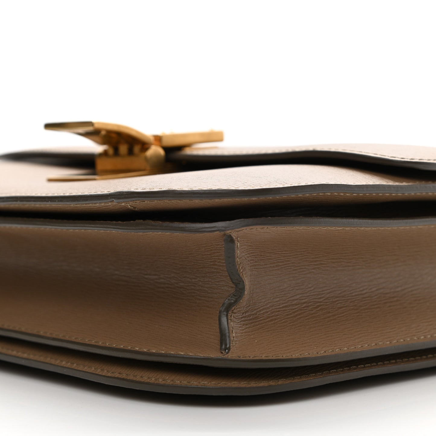 Liege Calfskin Medium Classic Box Flap Bag Taupe