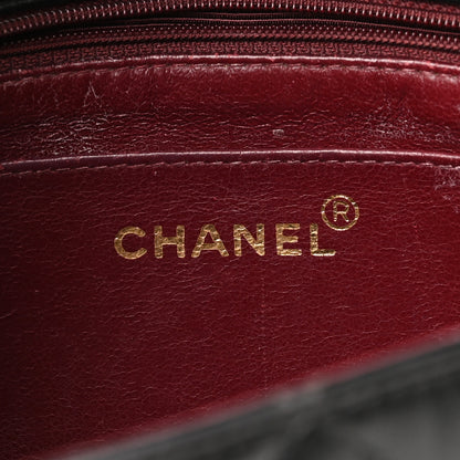 Chanel Lambskin Quilted CC Single Flap Shoulder Bag Black 5 of 10