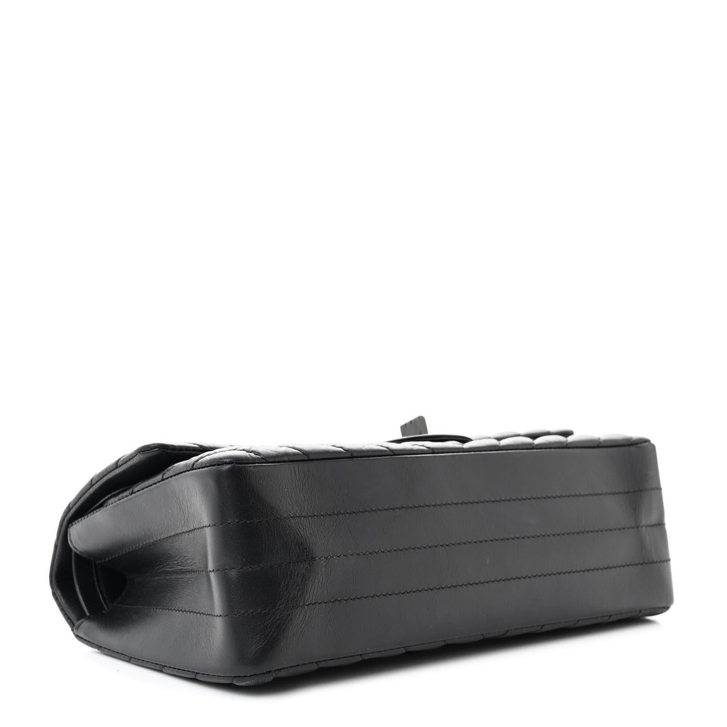 Aged Calfskin Chevron Quilted 2.55 Reissue 225 Flap So Black