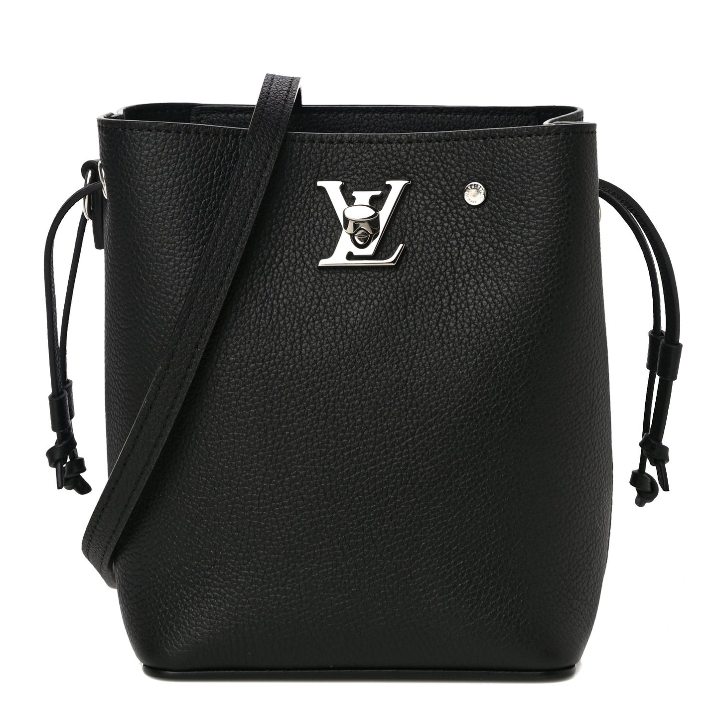 Calfskin Nano Lockme Bucket Black